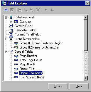 Подготовка отчетов в Crystal Reports