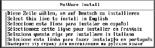 Руководство по инсталляции сервера NetWare 4.11