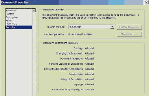   Document Properties 